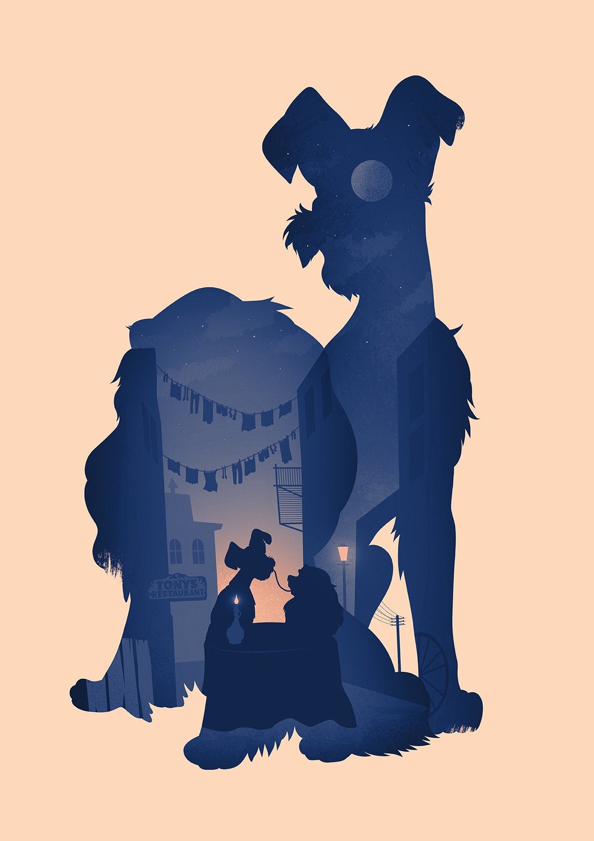 Disney Lady and the Tramp Poster Print