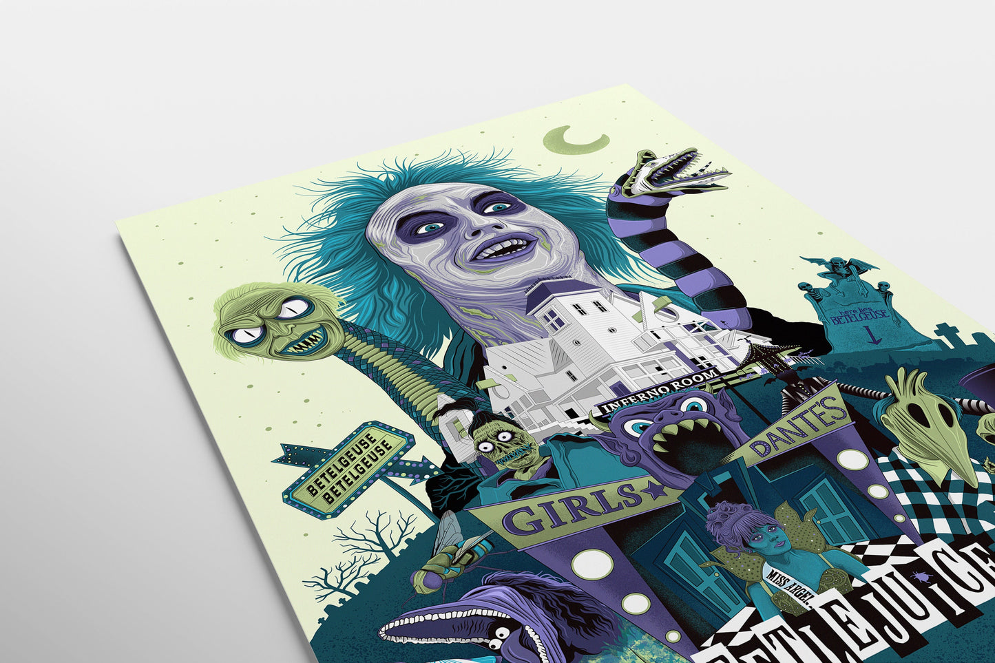Beetlejuice Poster - Tim Burton 1988 Print