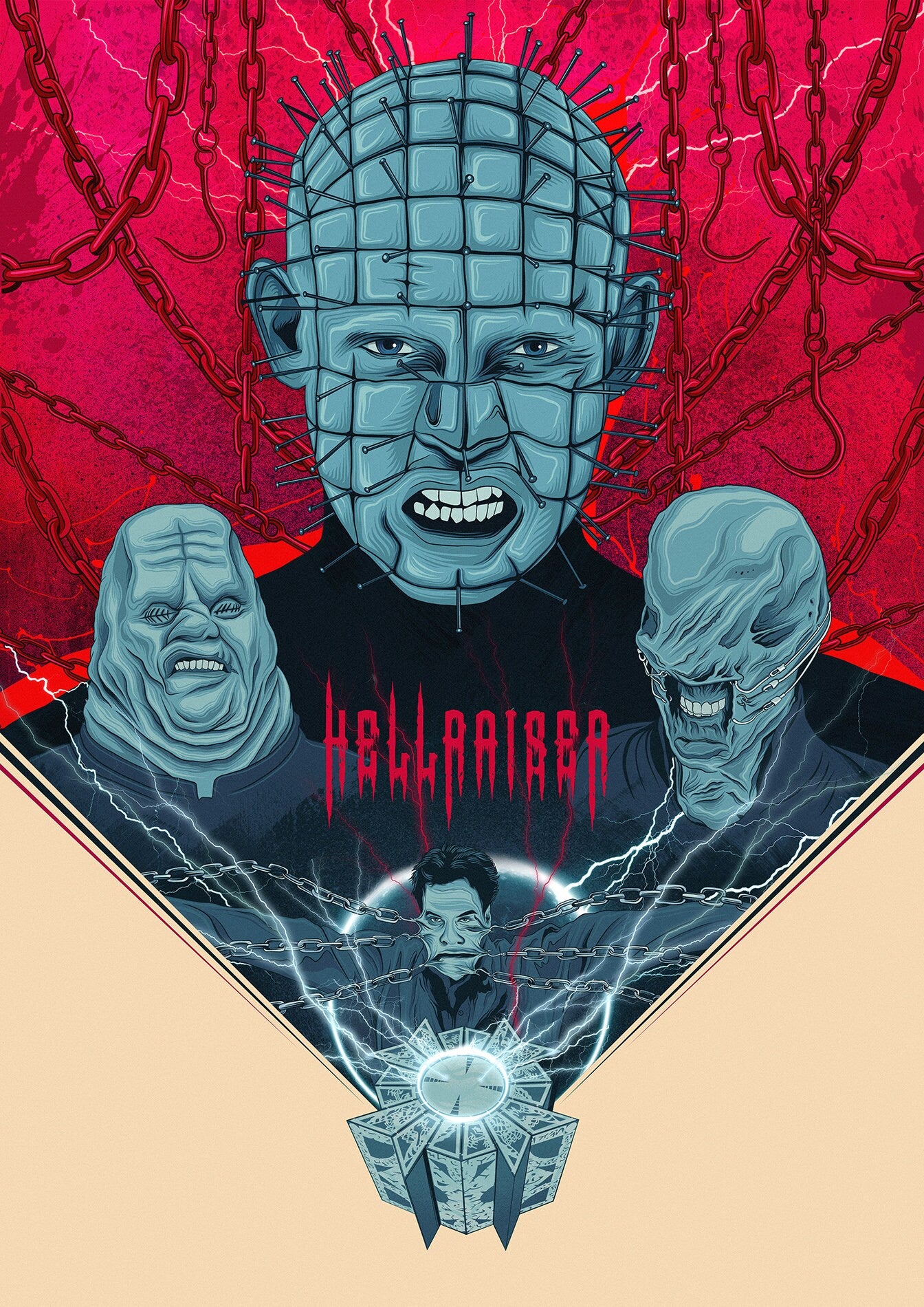 Hellraiser Poster Horror Movie Print - Pinhead