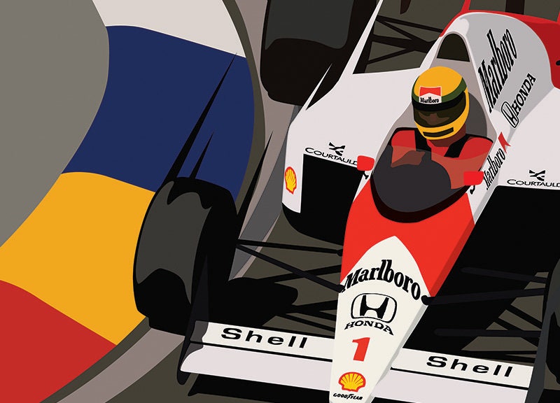 F1 Ayrton Senna McLaren Poster
