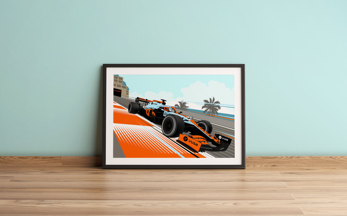 F1 McLaren Limited Edition Gulf Monaco Formula 1 Poster Print