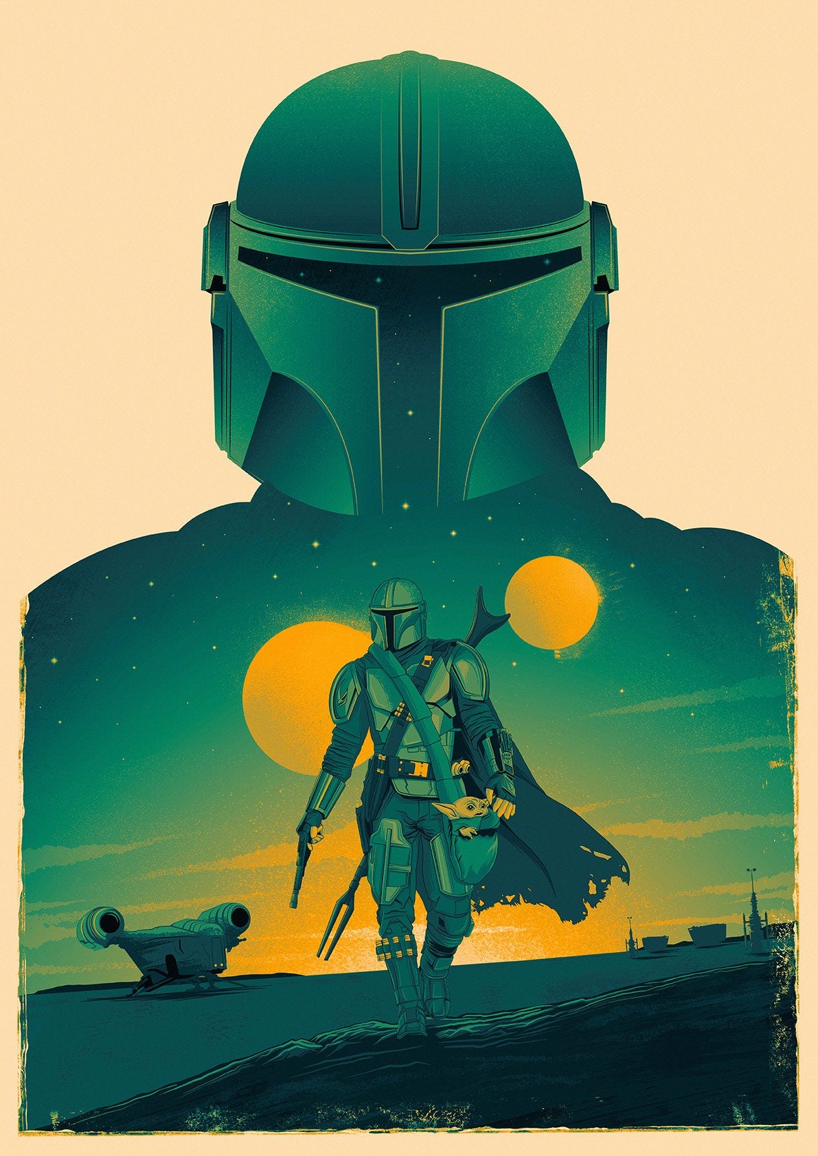 The Mandalorian Poster | Star Wars Print