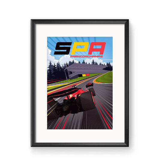 F1 Ferrari Spa Francorchamps Formula 1 Poster Print