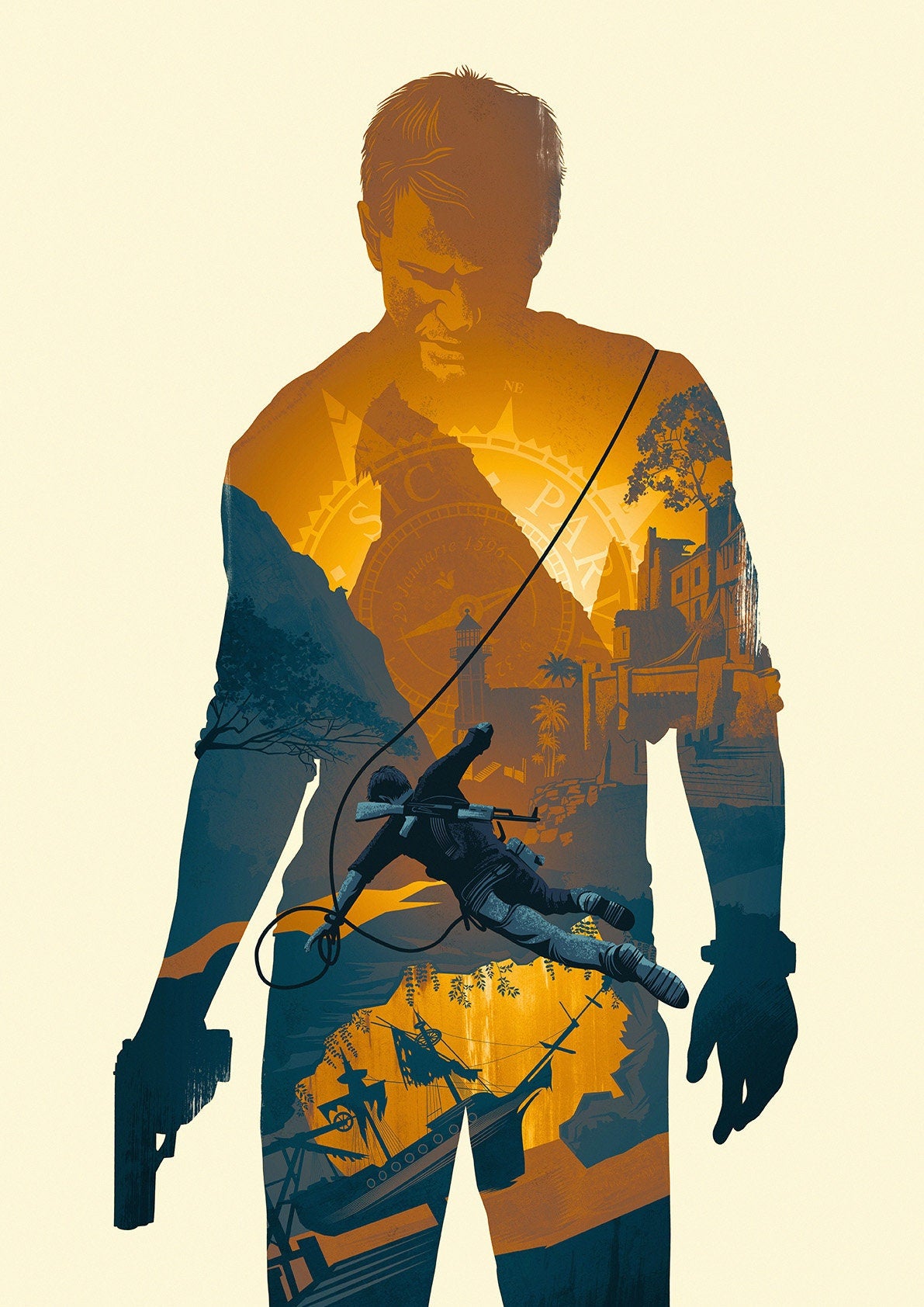 Uncharted Nathan Drake Poster Print