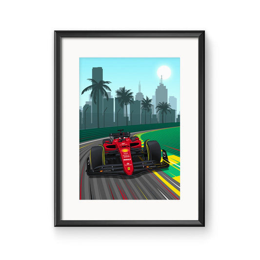 F1 Ferrari Australia Formula 1 Poster Print - Charles LeClerc