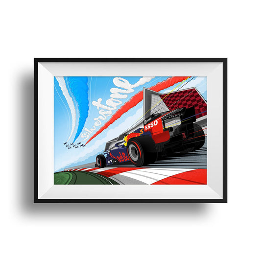 F1 Silverstone RedBull Racing Poster