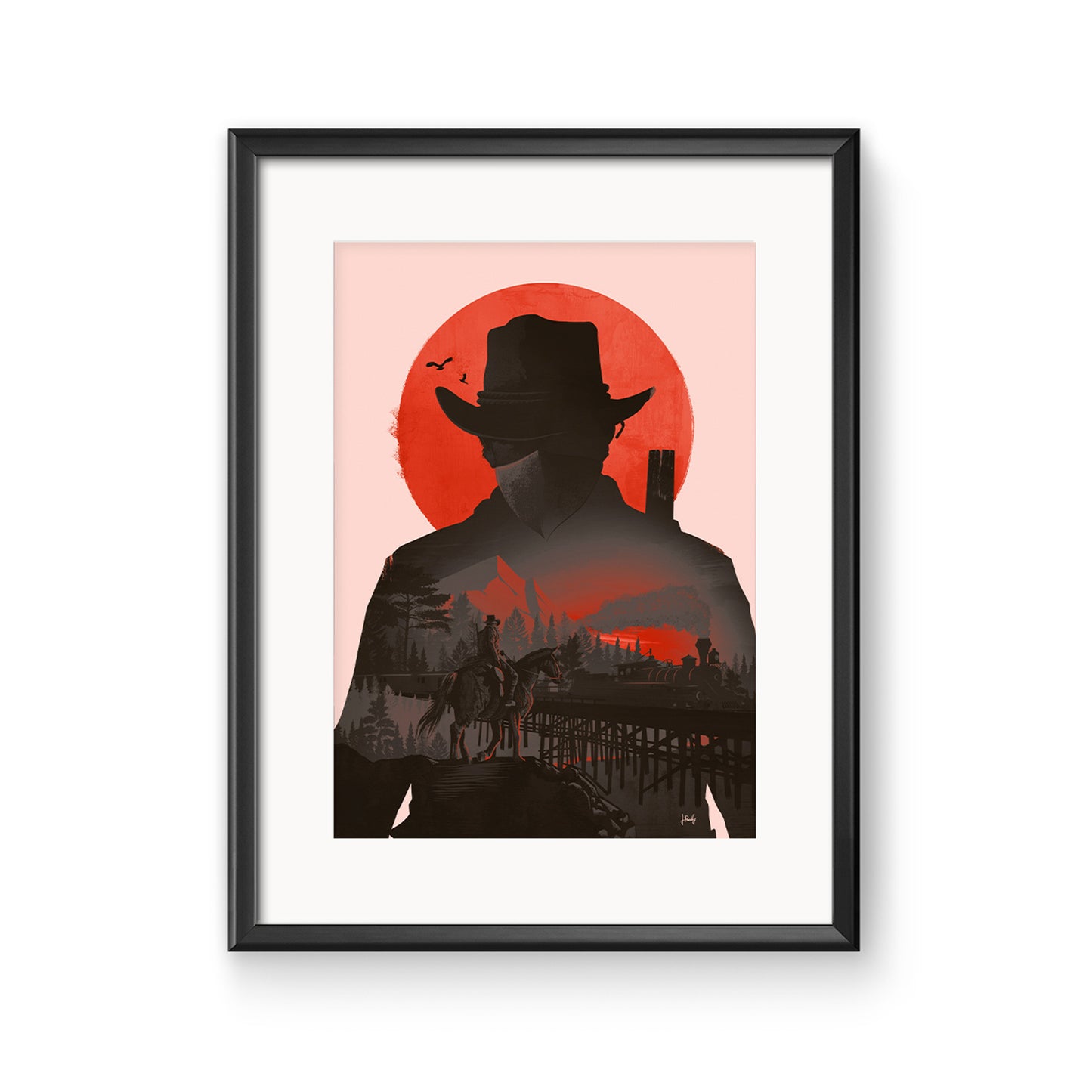 Red Dead Redemption Villain Heist Poster Print