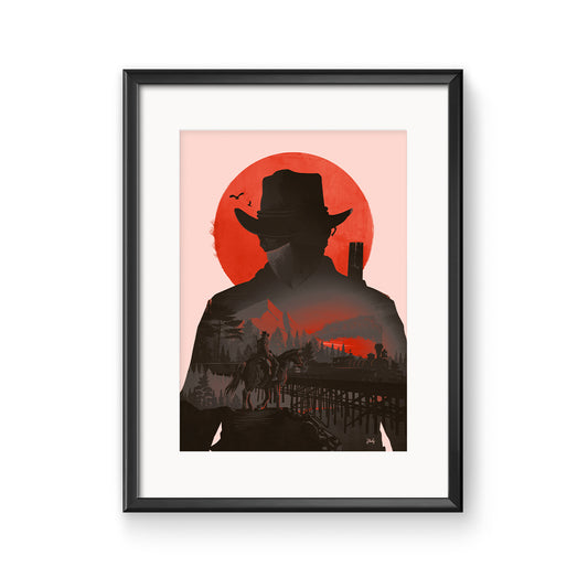 Red Dead Redemption Villain Heist Poster Print