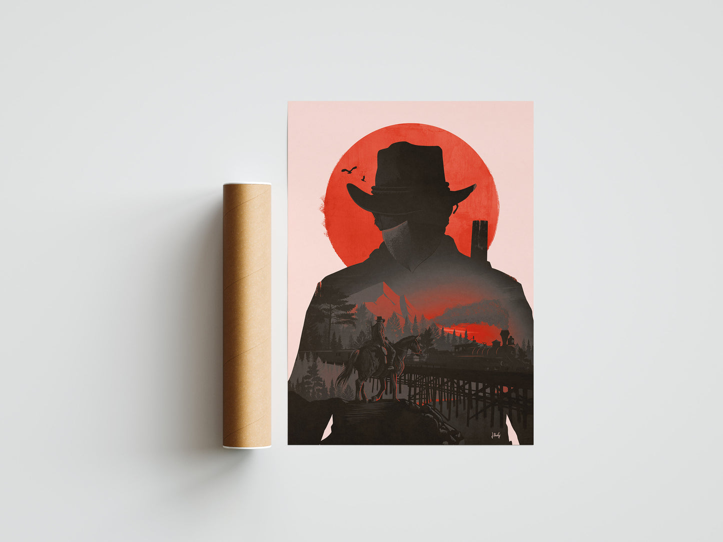 Red Dead Redemption Villain Heist Poster Print