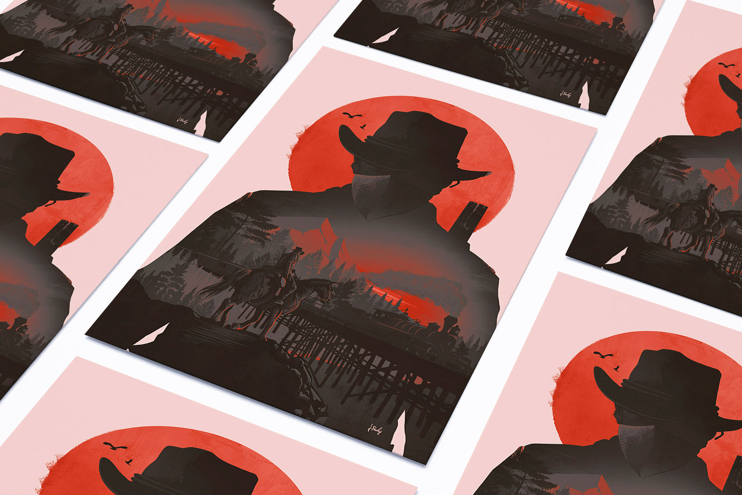 Red Dead Redemption Villain Heist Poster Print