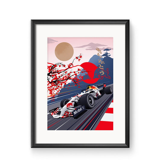 F1 Red Bull Limited Edition Honda Japanese Livery Formula 1 Poster Print