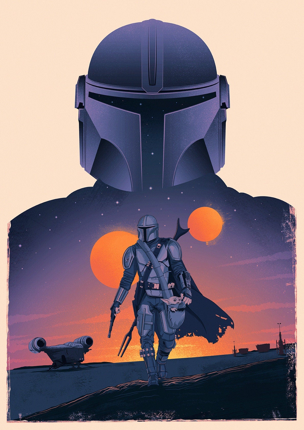 The Mandalorian Poster | Star Wars Print