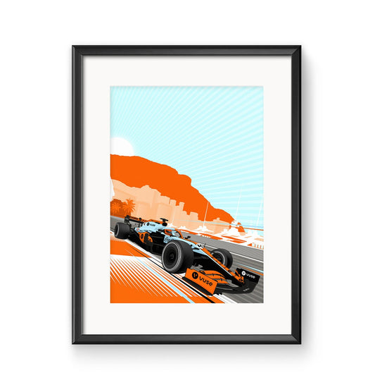 F1 McLaren Limited Edition Gulf Monaco Formula 1 Poster Print