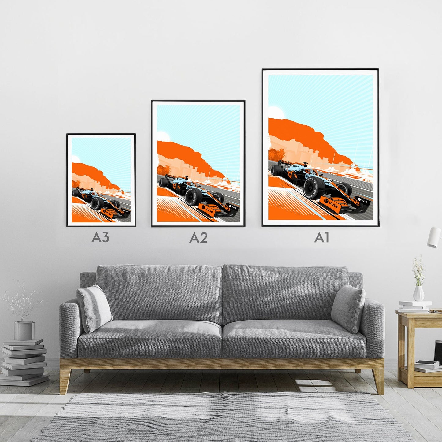 F1 McLaren Limited Edition Gulf Monaco Formula 1 Poster Print